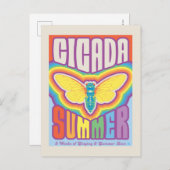 Cicada zomer liefde briefkaart (Voorkant / Achterkant)