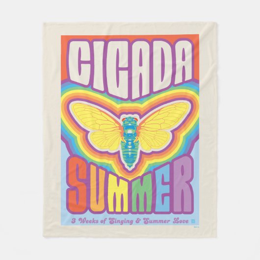 Cicada zomer liefde fleece deken (Voorkant)