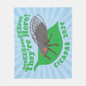 Cicadas 2024 Ze zijn hier Fleece Deken (Voorkant)