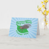 Cicadas 2024 Ze zijn hier Kaart (Gele Bloem)