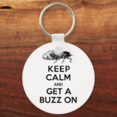 Cicadas - Keep Calm en haal een Buzz On - Magicada Sleutelhanger (Voorkant)