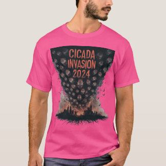 Cicade-invasie 2024 van stad cadeau t-shirt