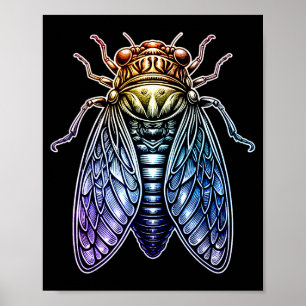 Cicade T-shirt Insect Grote Oosterse Broed X Cicad Poster