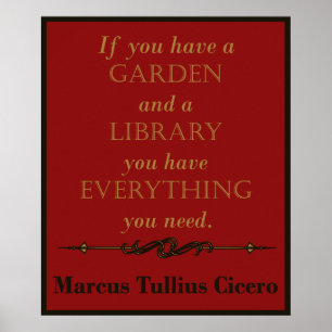 Cicero - Poster voor tuinen en bibliotheken