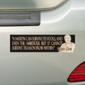 Cicero-prijsopgave op doel bumpersticker (Op auto)