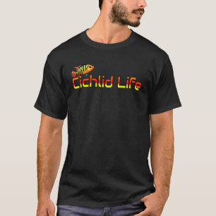 Cichlid Leven Rode Terror Cichlide Vis Aquarium T-shirt