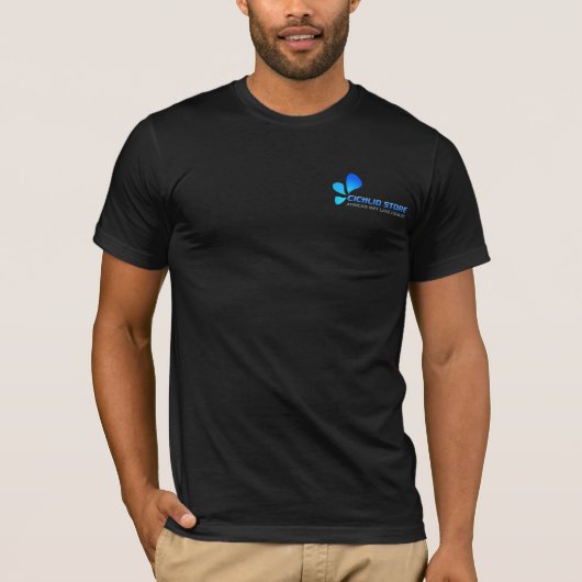 Cichlid Store - Logo en web T-shirt (Voorkant)