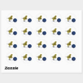 Cick qui crochet autocollant rond (Feuille)