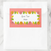 Cictrus Cercle rose Nom autocollant rectangle (Sac)