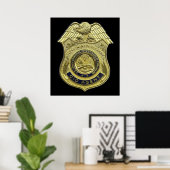 CID AGENT BADGE AMERICAN US USA Army Criminal Inve Poster (Thuiskantoor)