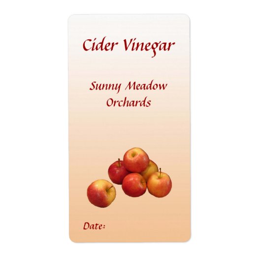 Cider Vinegar-etiketten Etiket (Voorkant)