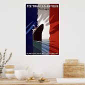Cie Gle Transatlantique Franse lijn Poster (Keuken)