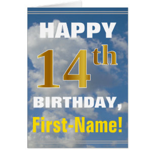 Ciel audacieux et nuageux, Faux or 14e anniversair