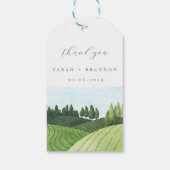 Ciel bleu avec mariage de champ Merci étiquettes c (Dos)