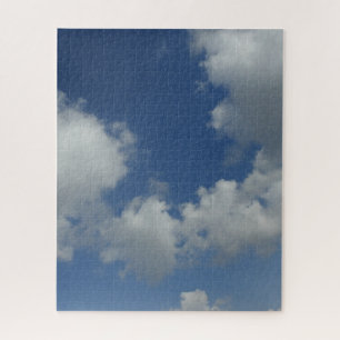 Ciel bleu avec nuages blancs Puzzle