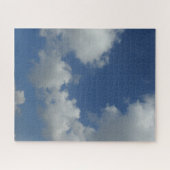 Ciel bleu avec nuages blancs Puzzle (Horizontal)