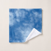 Ciel bleu avec nuages Photographie de la nature (Gant de toilette)