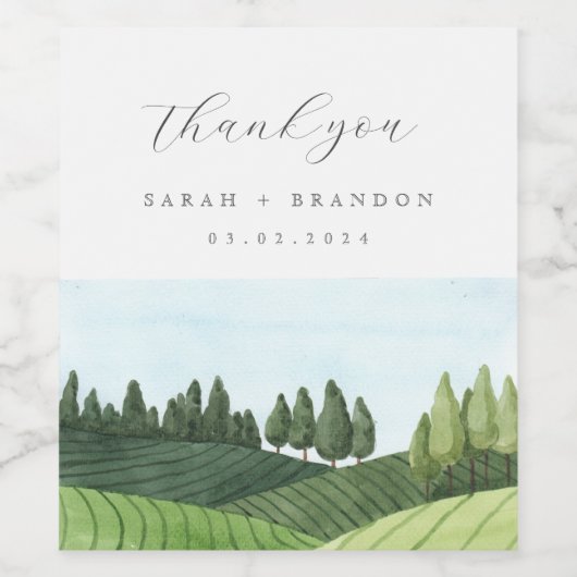 Ciel bleu avec Sticker rectangulaire Mariage de ch (Étiquettes simples)