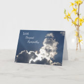 Ciel bleu avec Sunrays Carte Sympathie (Fleur jaune)