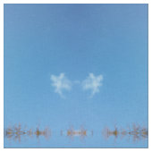 ciel bleu blanc, tissu (Fermer)