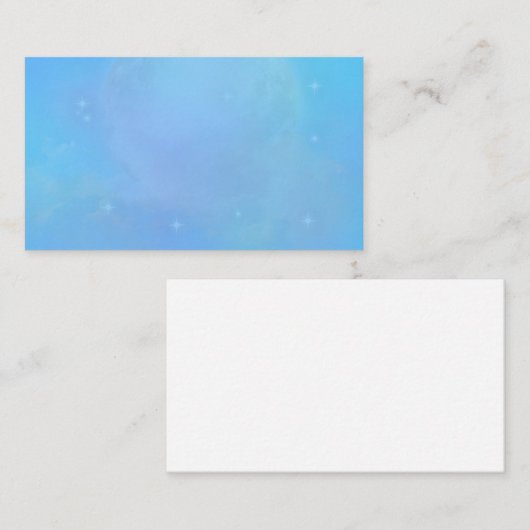 Ciel bleu Cartes de visite (Devant / Derrière)