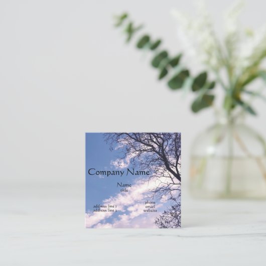 Ciel bleu Cartes de visite (Debout devant)