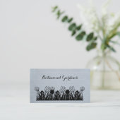 Ciel bleu ciel unique Look Carte de visite Floral (Debout devant)