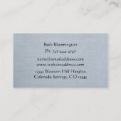 Ciel bleu ciel unique Look Carte de visite Floral (Dos)