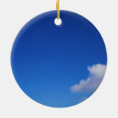 Ciel bleu clair et nuages blancs Ornement de Noël (Dos)