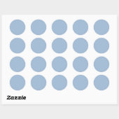 Ciel bleu clair - Sticker rond (Feuille)