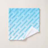 Ciel bleu (couleur changeable) Motif Ombre et text (Gant de toilette)