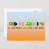 Ciel bleu de carte postale de Rio (Devant / Derrière)