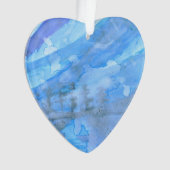 ciel bleu et arbres ornement de Noël 2020 (devant)