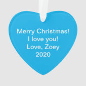 ciel bleu et arbres ornement de Noël 2020 (dos)