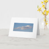 CIEL BLEU ET CARTE VIERGE DE NOTE DE NUAGES (Fleur jaune)