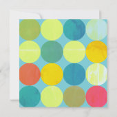 Ciel bleu et cercles colorés Invitation d'annivers (Dos)