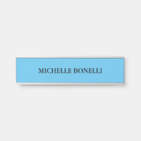 Ciel bleu minimaliste Plaque lisible Moderne