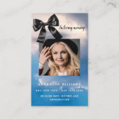 Ciel bleu noir arc photo carte de prière funéraire (Devant)