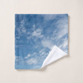 Ciel bleu nuages blancs (Gant de toilette)