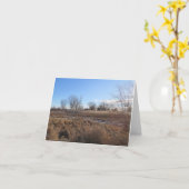 Ciel bleu paisible - Carte de voeux blanche (Fleur jaune)