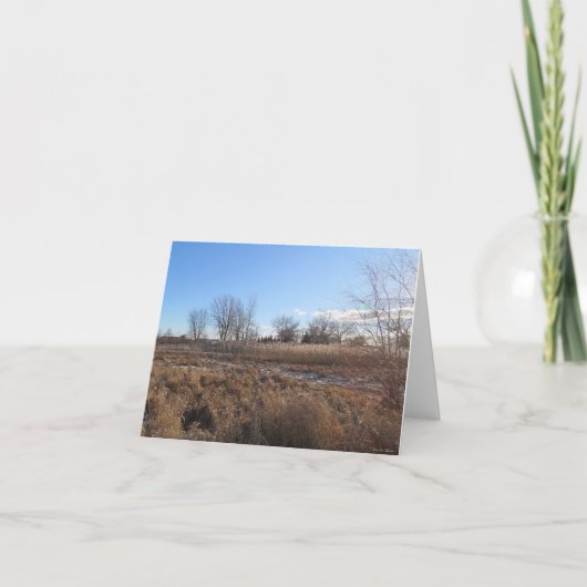 Ciel bleu paisible - Carte de voeux blanche (Devant)