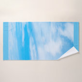 Ciel Bleu tendance Nuages Blancs Élégant Personnal (Serviette de bain)