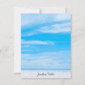 Ciel bleu tendance Nuages blancs Modèle manuscrit (Dos)