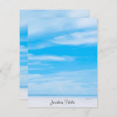 Ciel bleu tendance Nuages blancs Modèle manuscrit (Devant / Derrière)