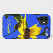 Ciel bleu, tournesols N Bees iPhone 5 coque (Dos (Horizontal))