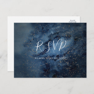 Ciel céleste   Carte postale Gold Menu Choix RSVP