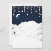 Ciel céleste nocturne étoilé nuages Invitations (Dos)
