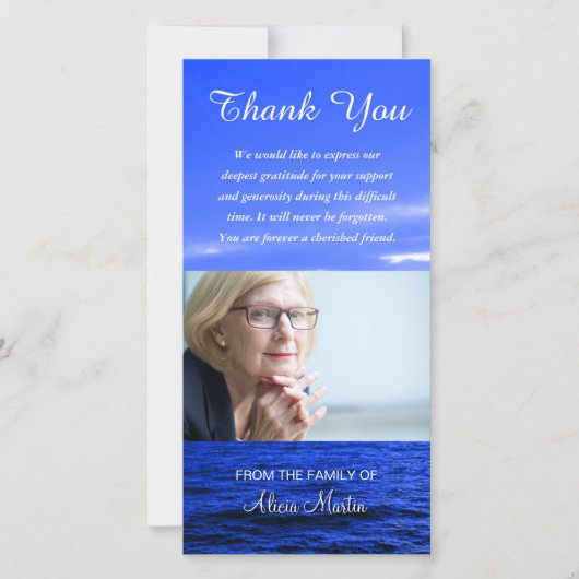 Ciel commémoratif d'océan de Merci de sympathie de (Devant)