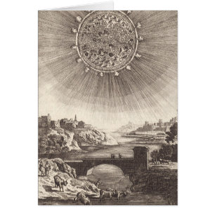Ciel d'astronomie antique avec soleil par Allain M