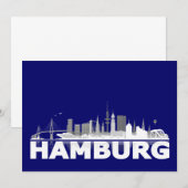 Ciel de Hambourg Carte /Carte pliée/Invitation (Devant / Derrière)
